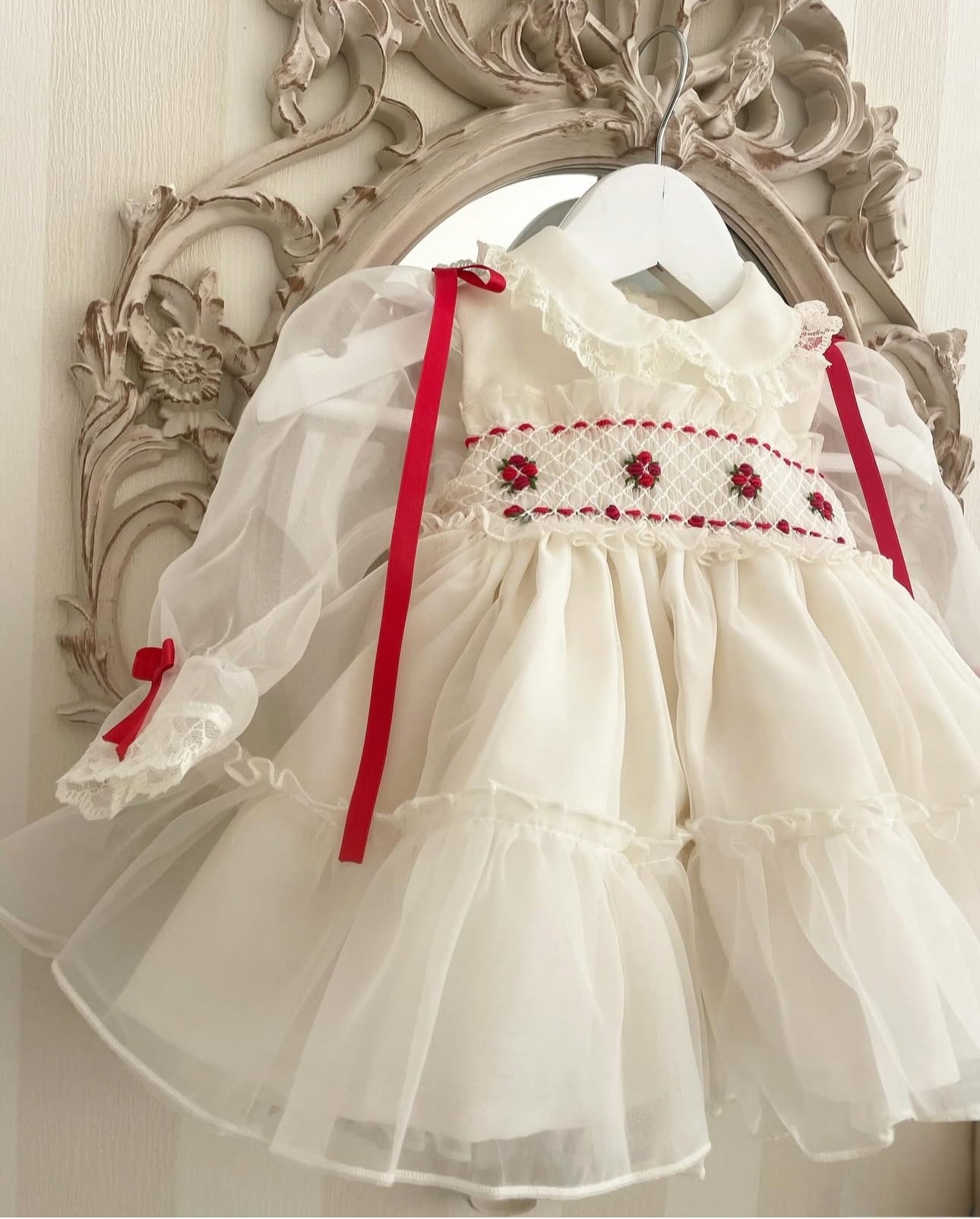 Cream Organza Smock