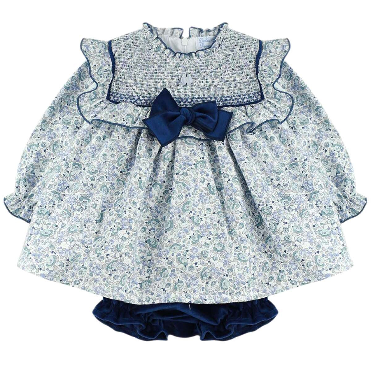 Navy Dinamarca Dress & Knickers set (3m-5y)
