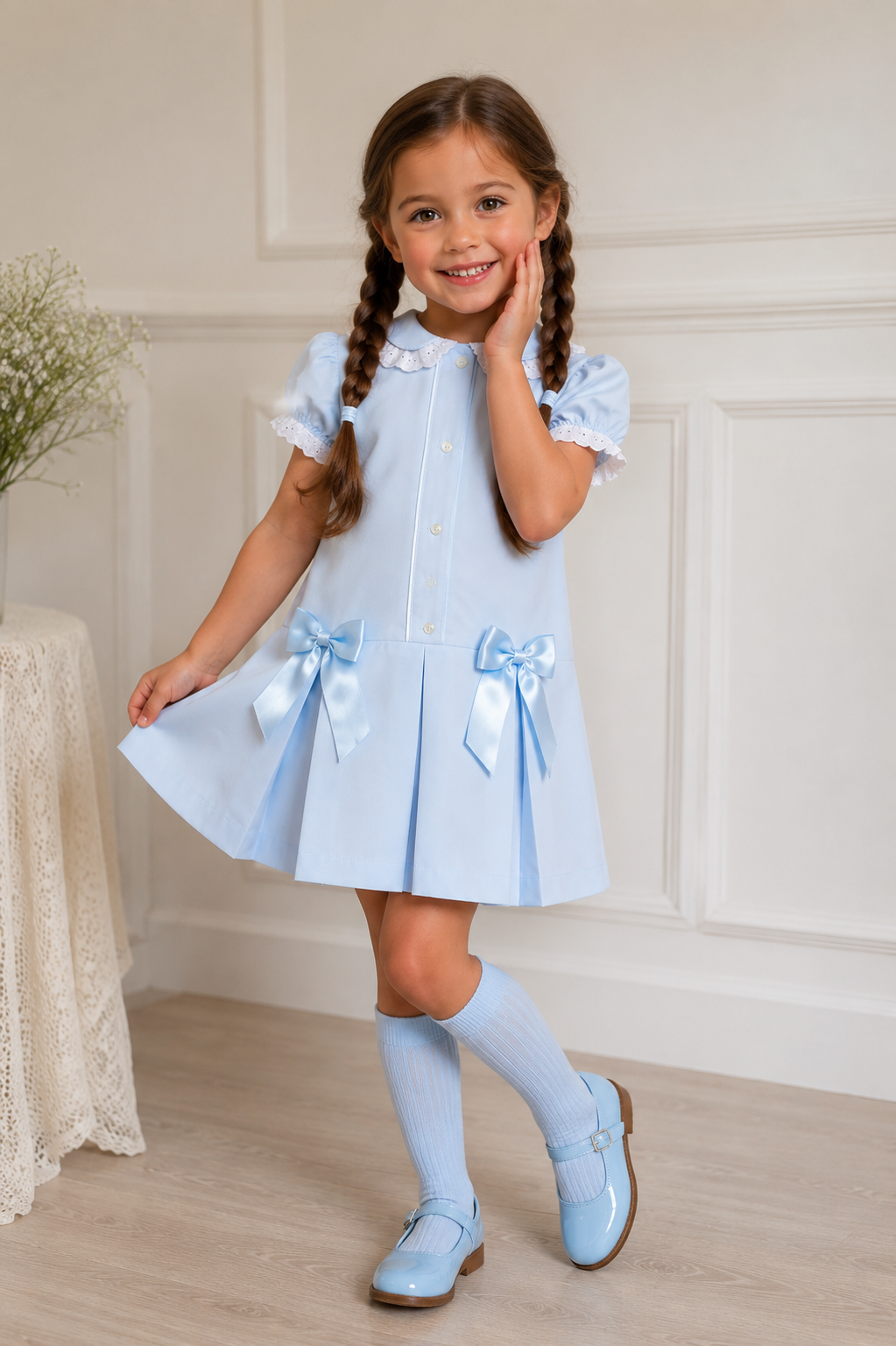 Baby Blue School Dress