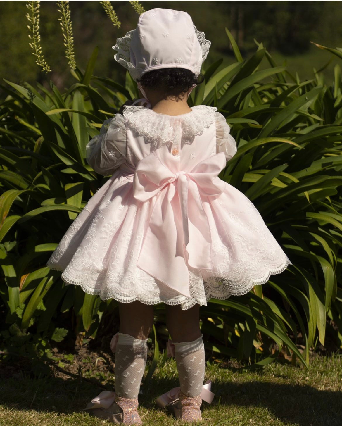 Pink Lace Puffball Dress