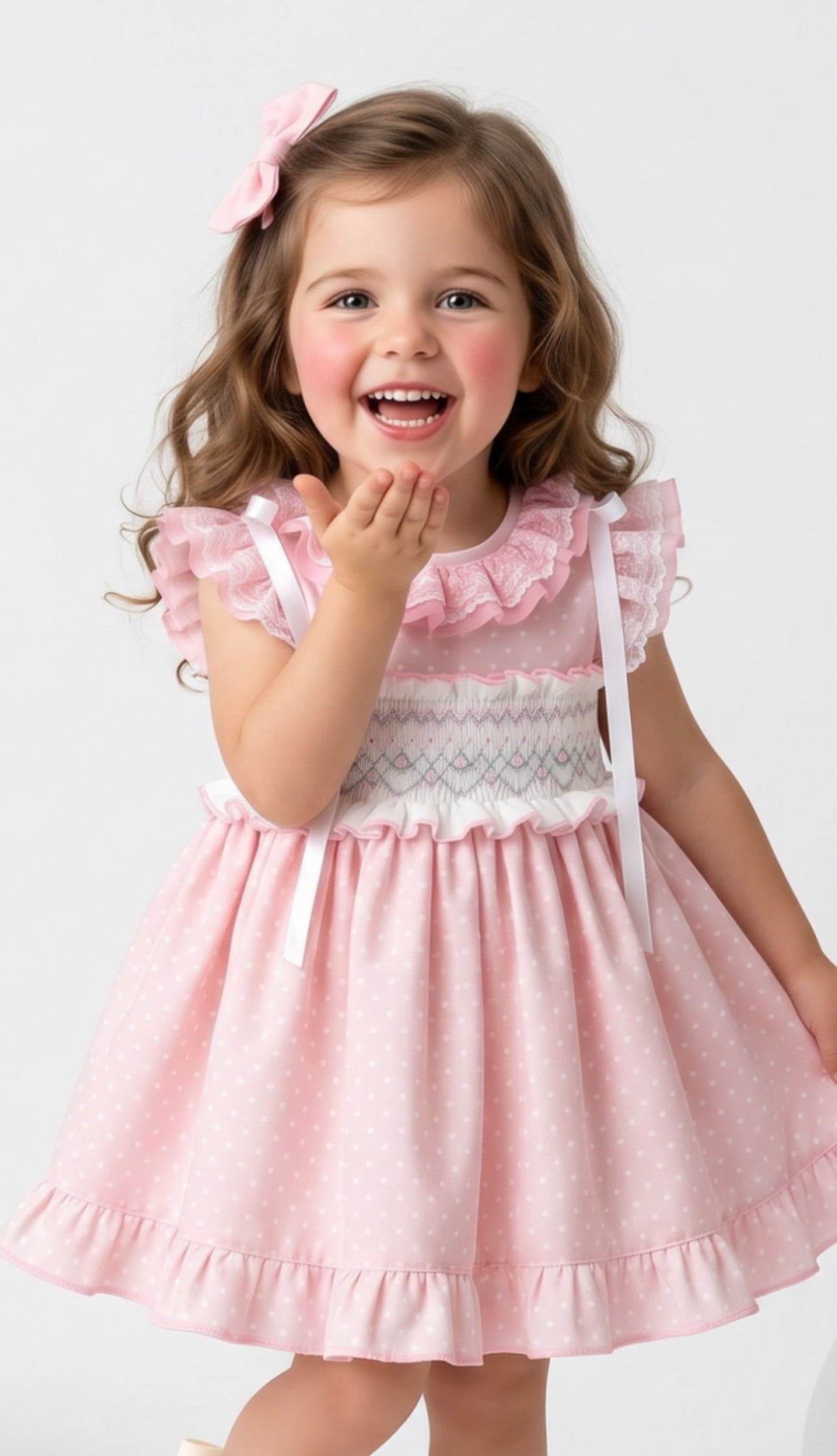 Gabriella Smocked Dress & Bow