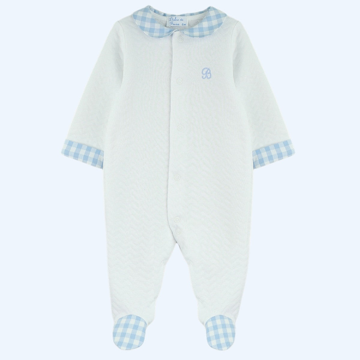 Blue gingham Sleepsuit