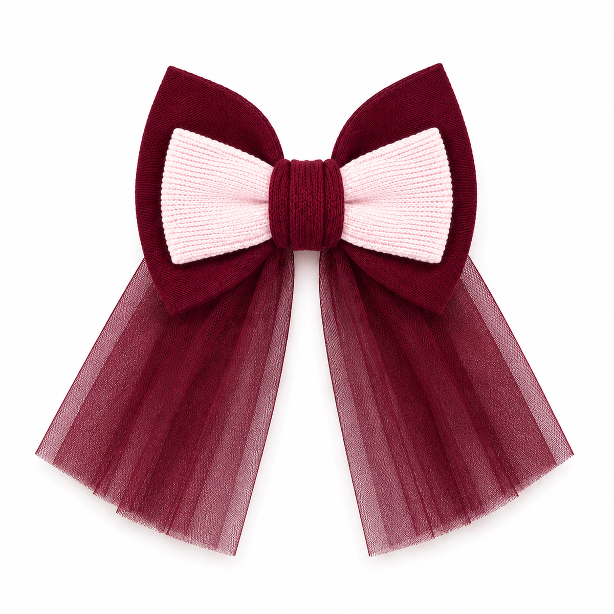 Rahigo Burgundy & Pink Hair Bow OCT/NOV DELIVERY