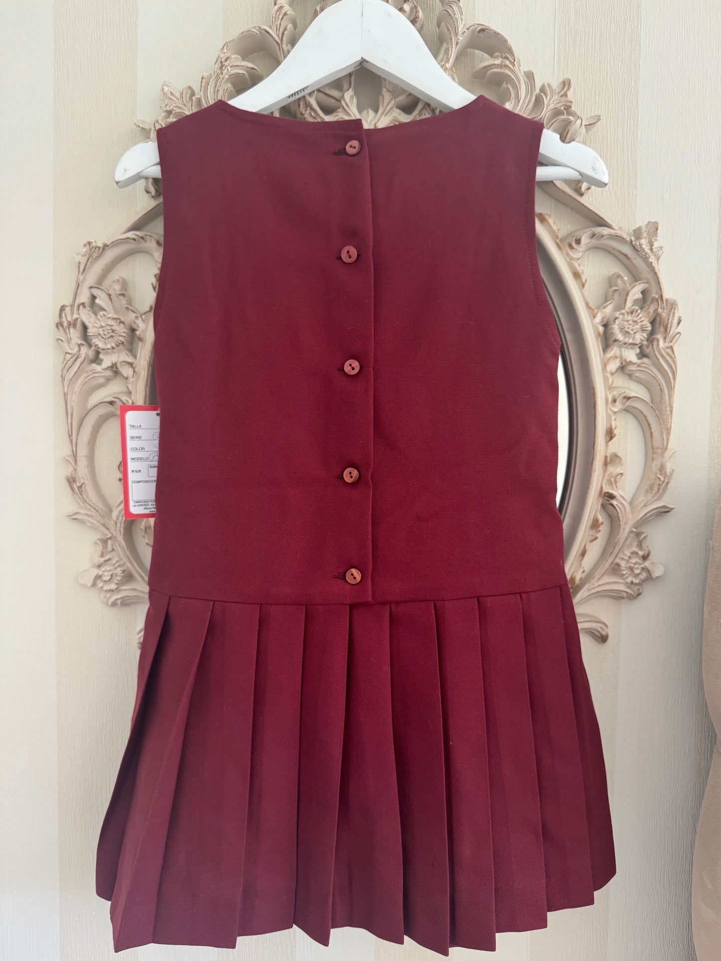 Pleated School Bow Pinafore