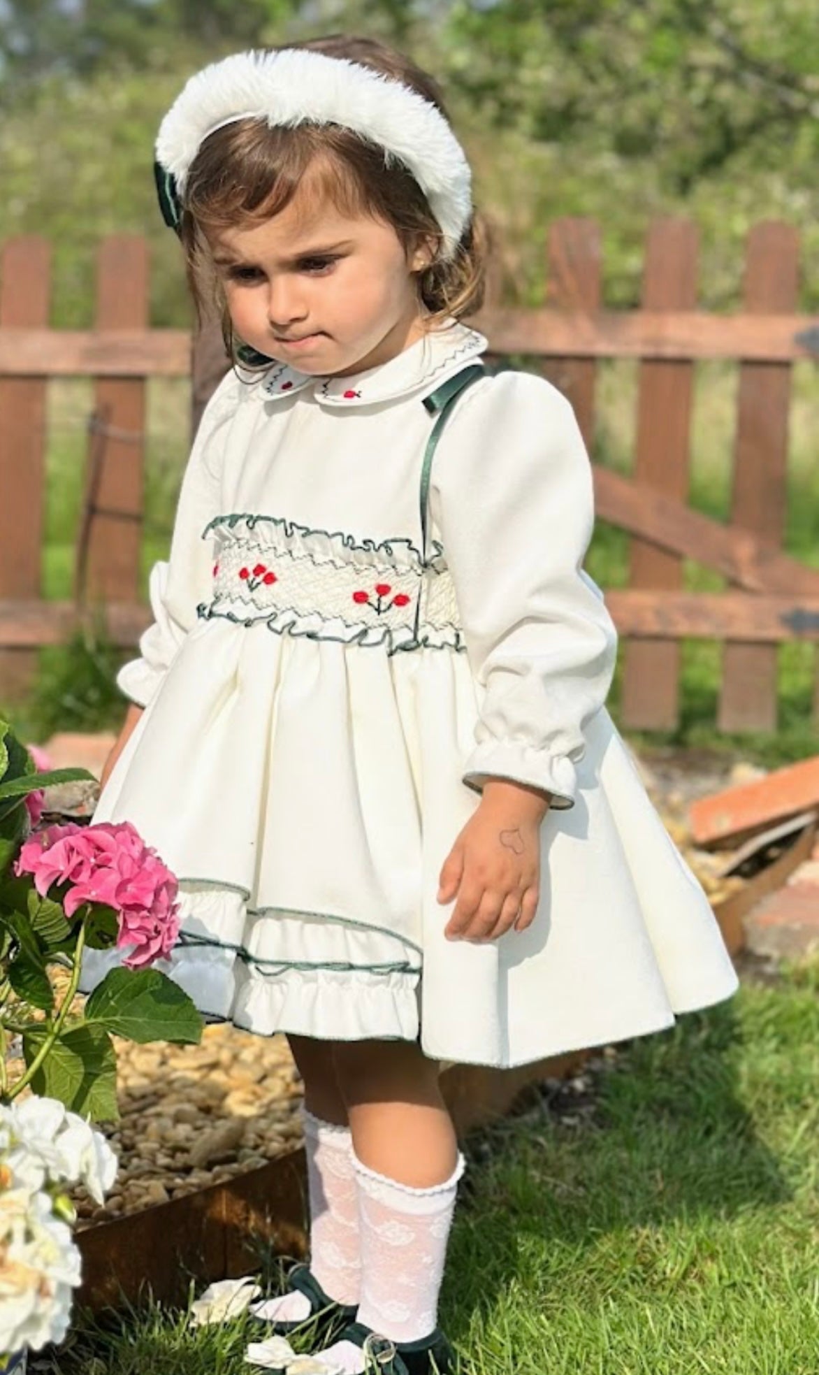 Bottle Green Liesel Puffball Dress