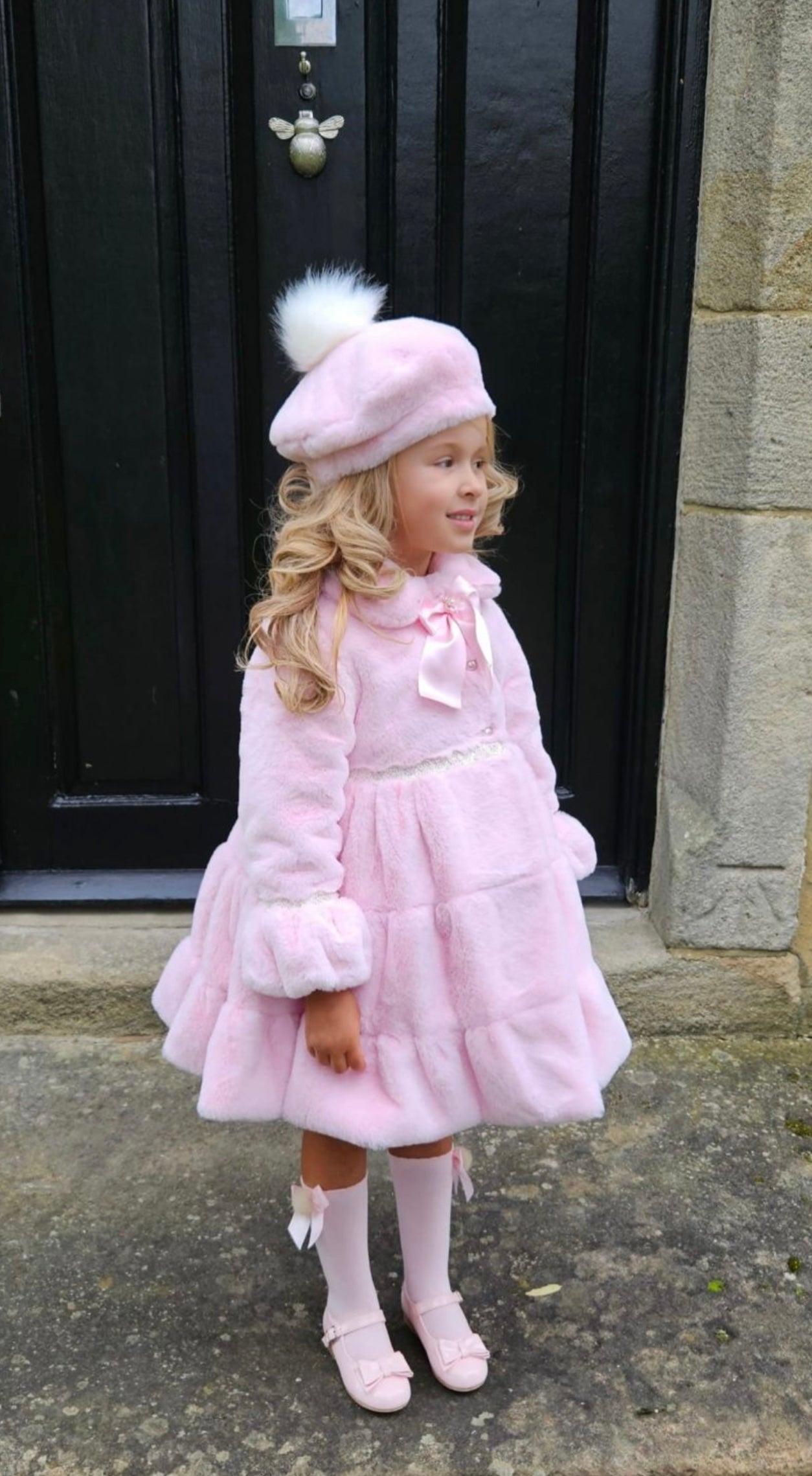 IN23-41 PINK FUR COAT