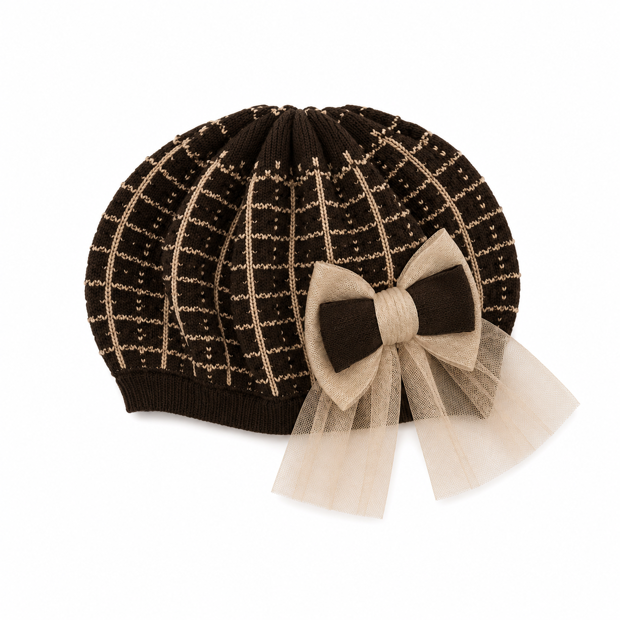 Rahigo Chocolate & Camel Beret
