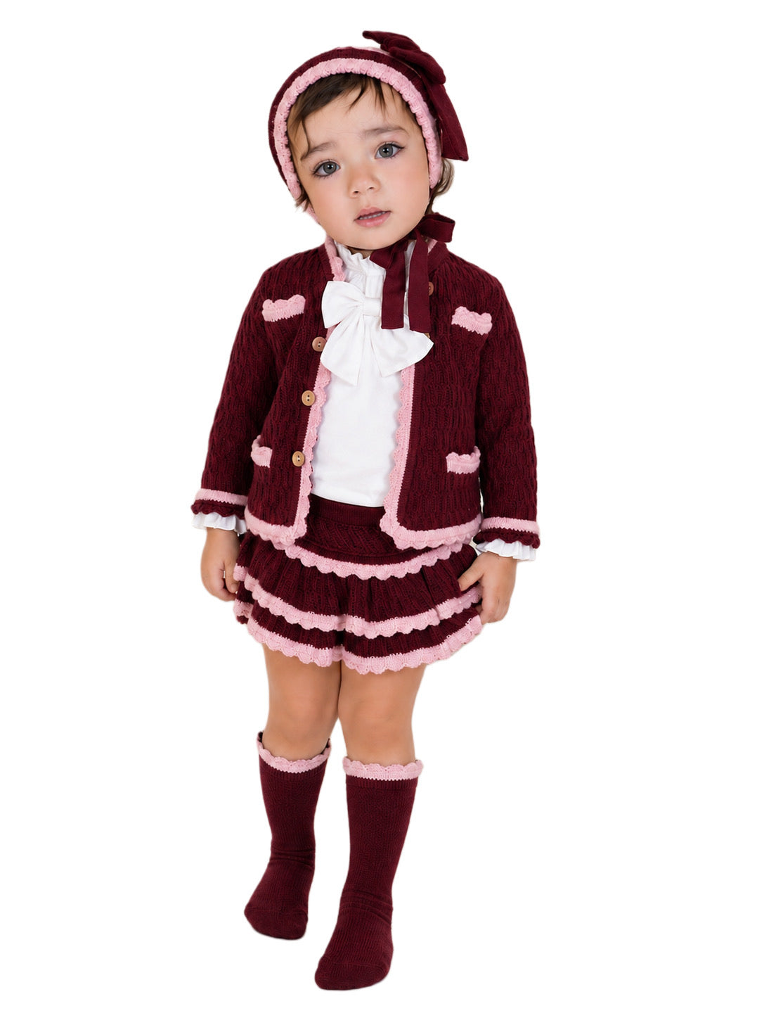 Rahigo Burgundy & Pink 3 Piece Set