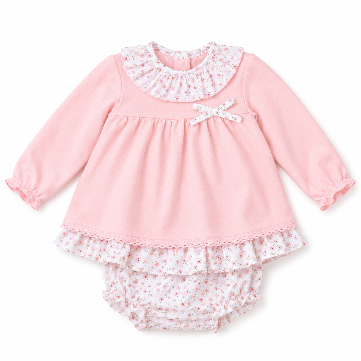 Babyferr Pink Floral dress & knickers set