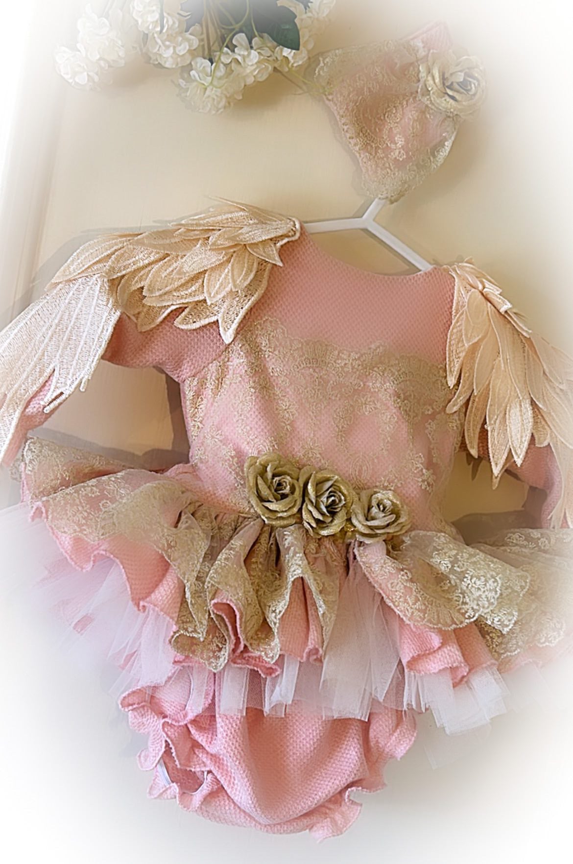 Ela Pink Flores Dress set