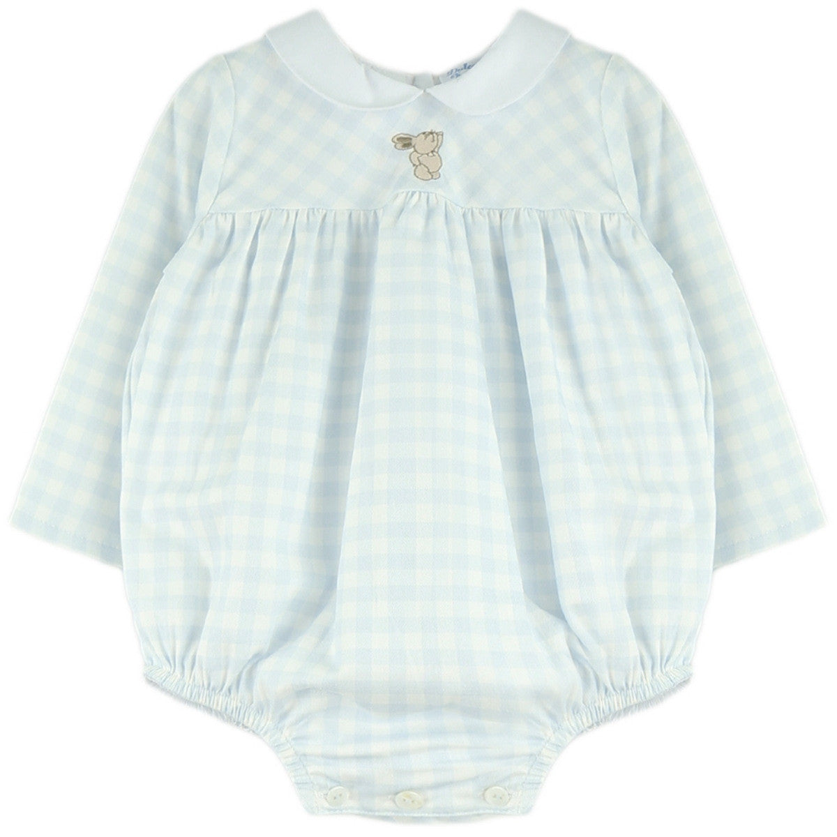 Bunny Blue Check Romper