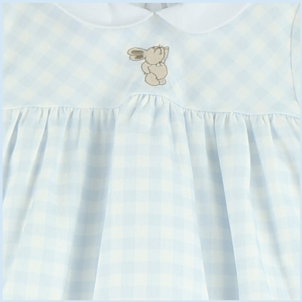 Bunny Blue Check Romper
