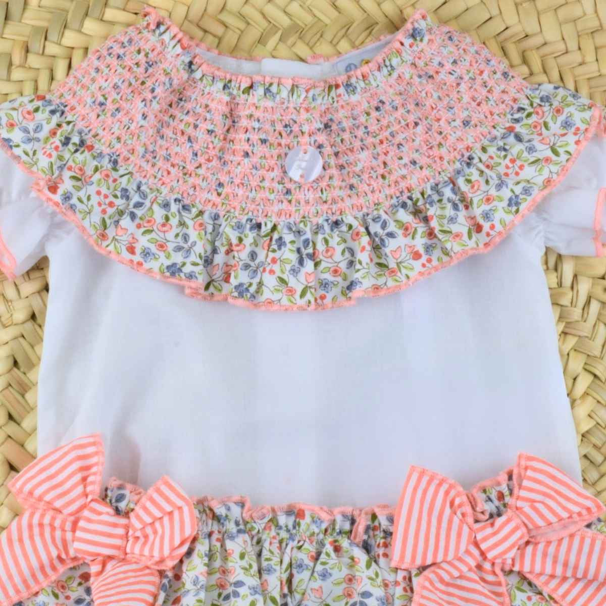 Coral Blouse and Bloomer set