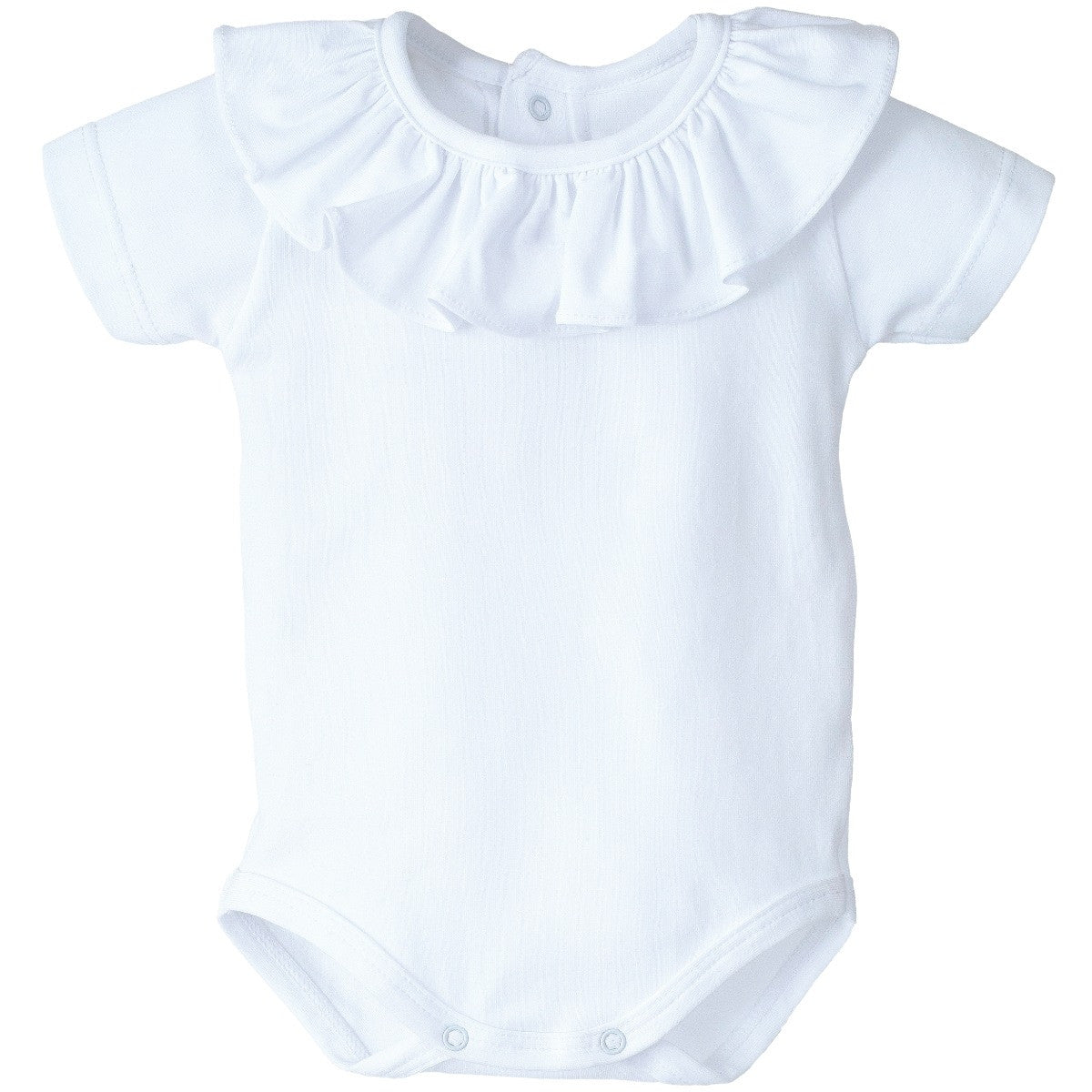White Frilly Collar Summer bodysuit