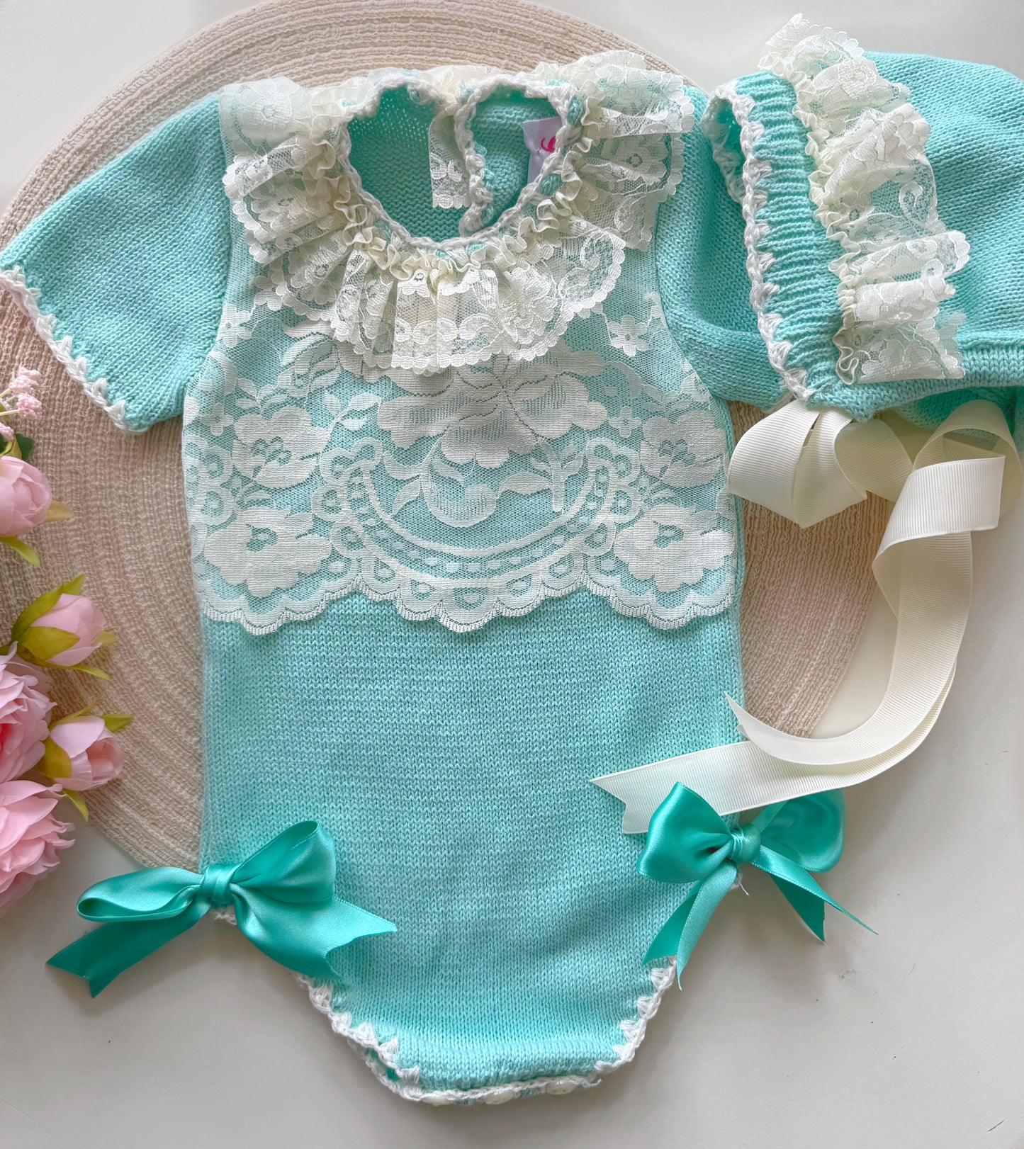 Ela Aqua knitted set