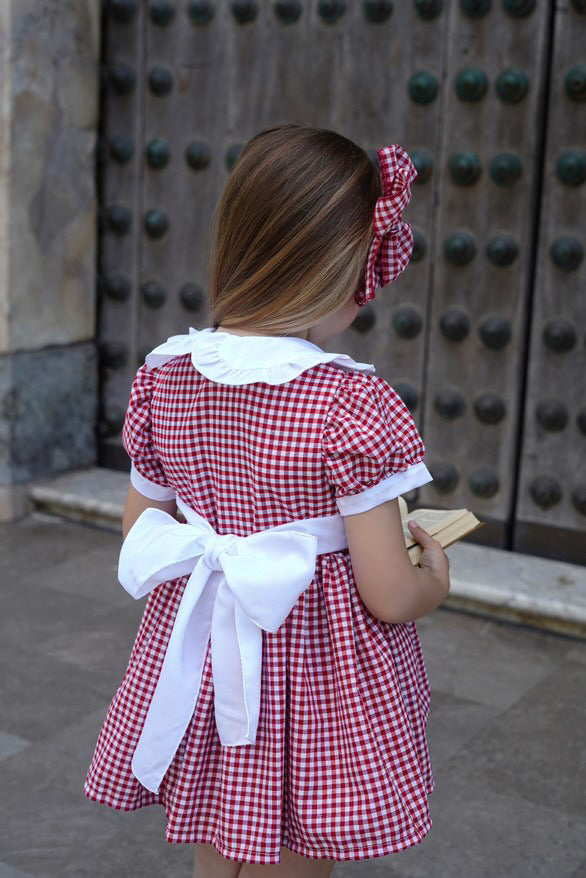 Summer school dress & Bow