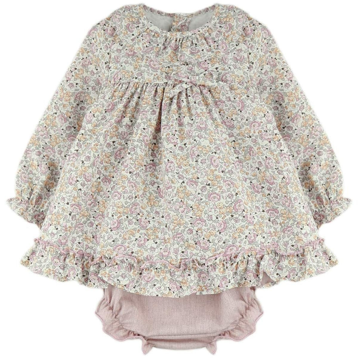 Pink Floral Dress & Knicker Set