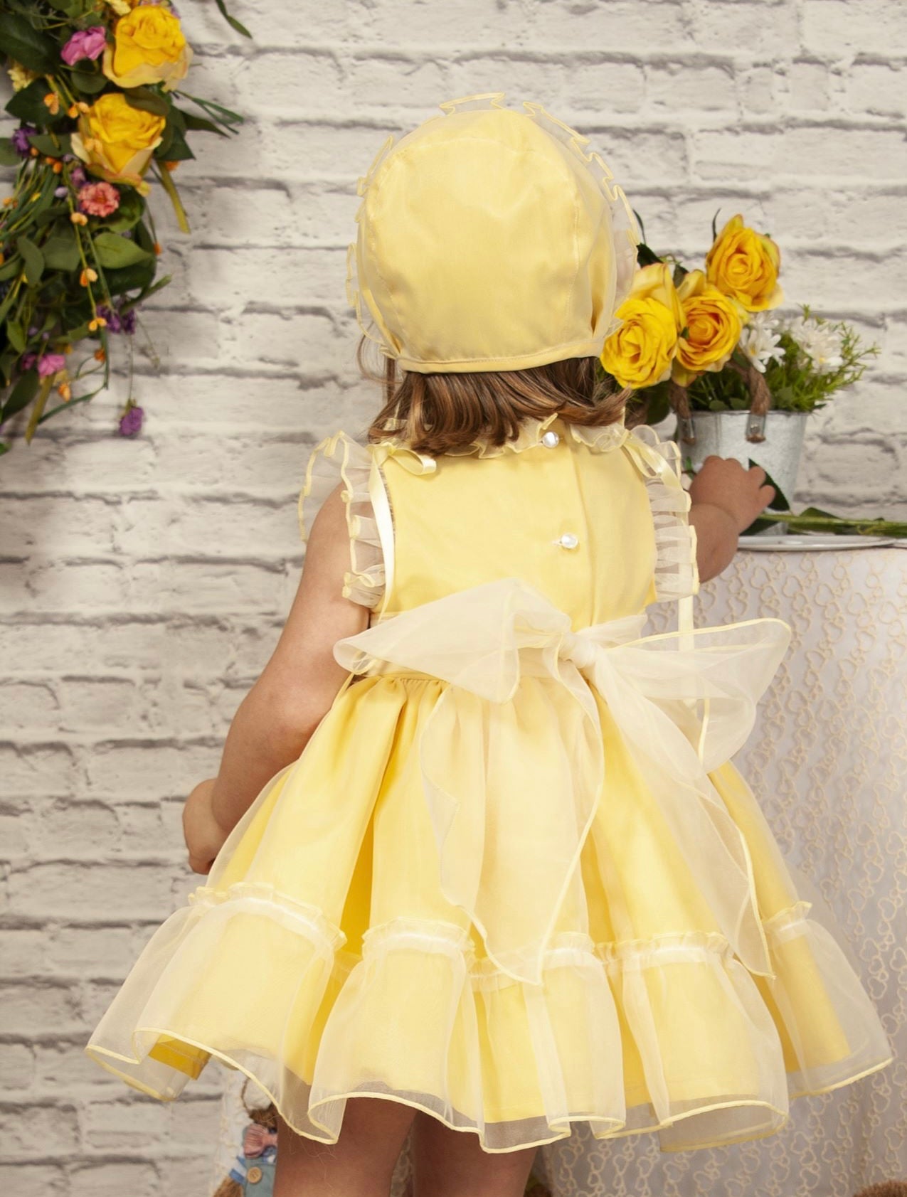 PC23-09 Lemon smocked dress