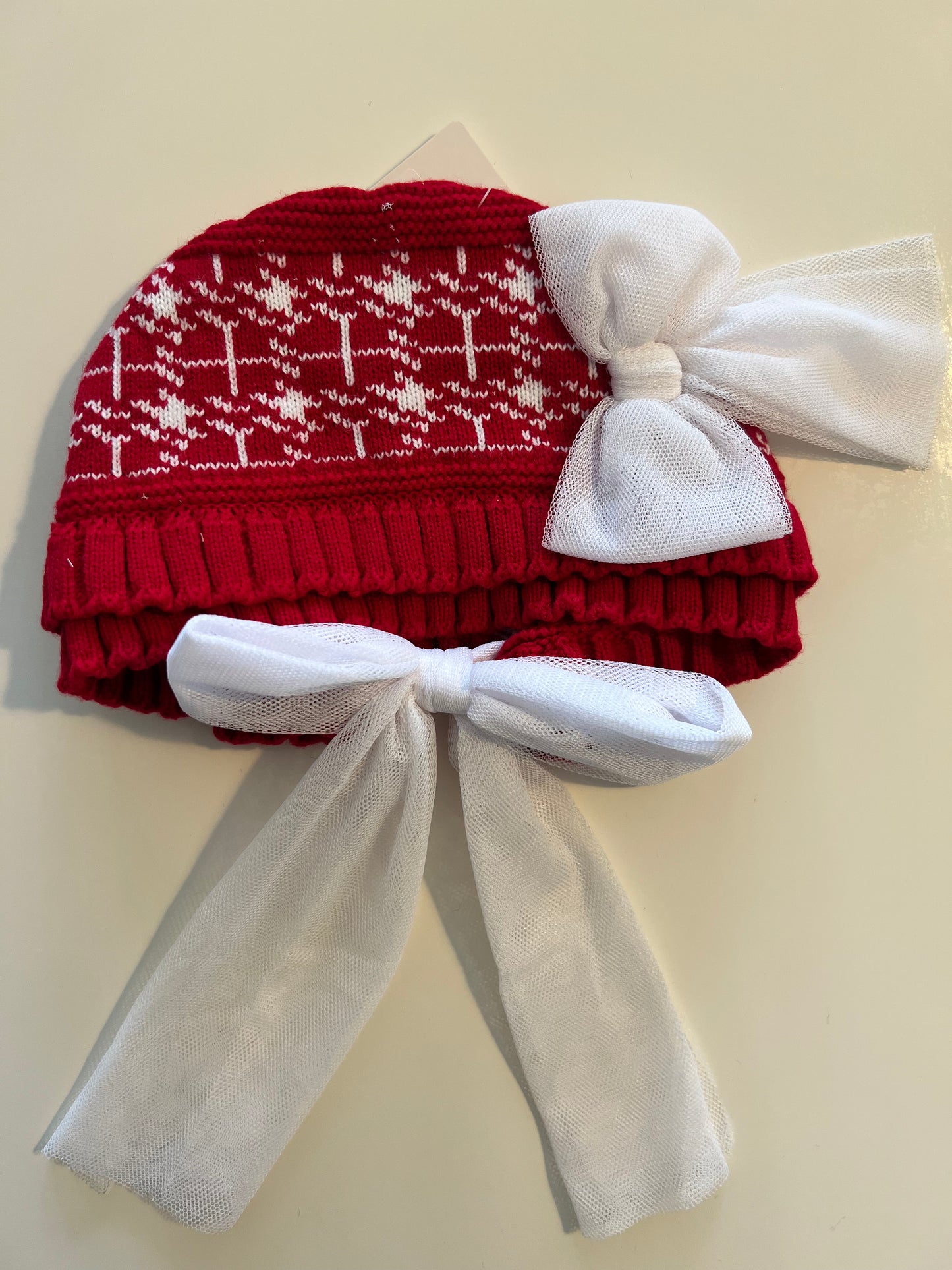 22246 BONNET RED & WHITE