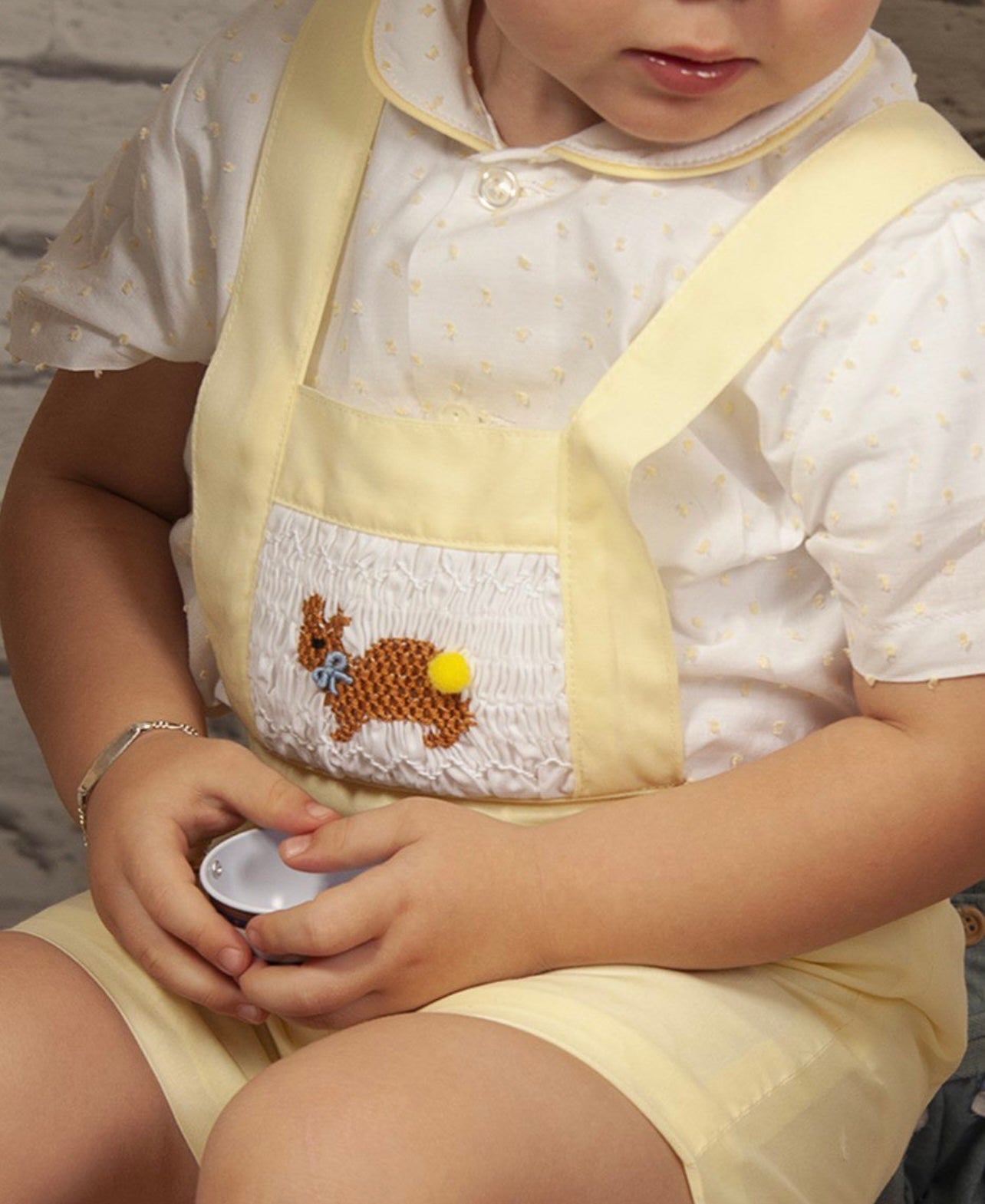 PC23-61 Boys Easter smock romper set