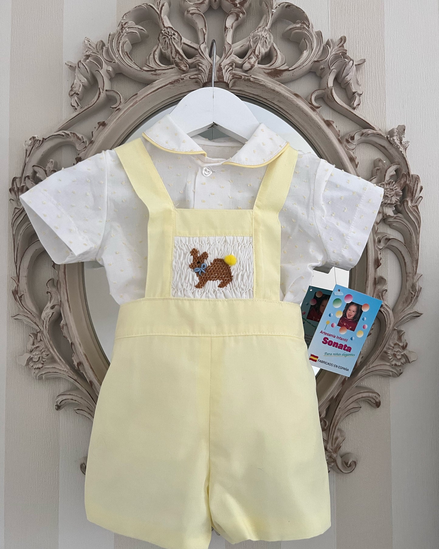 PC23-61 Boys Easter smock romper set