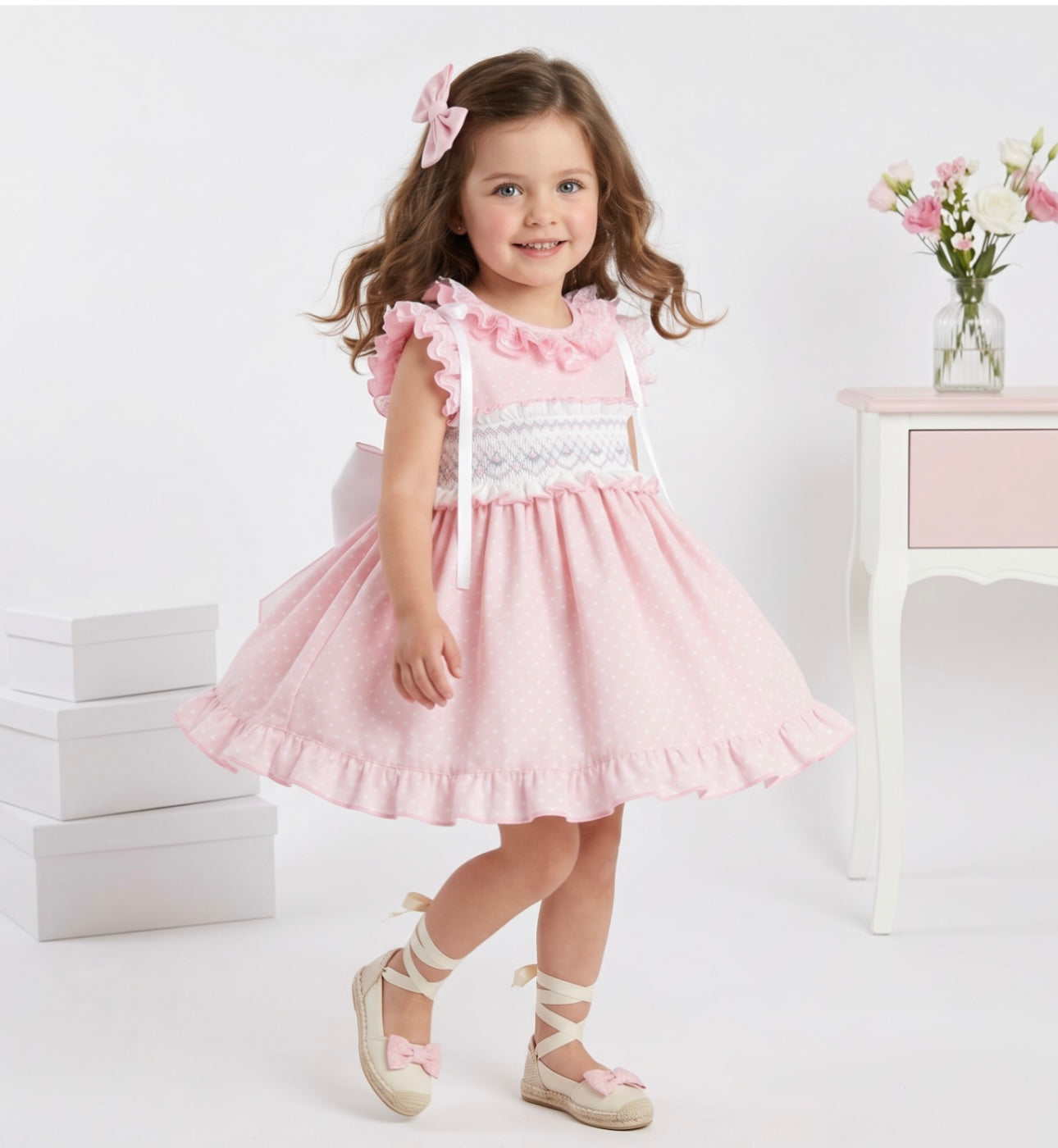 Gabriella Smocked Dress & Bow