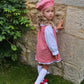 IN23 red houndstooth dress