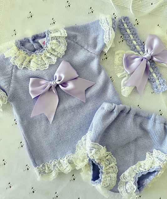 Ela Lilac knitted summer set