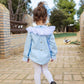 Naxos Baby Blue Smocked Romper