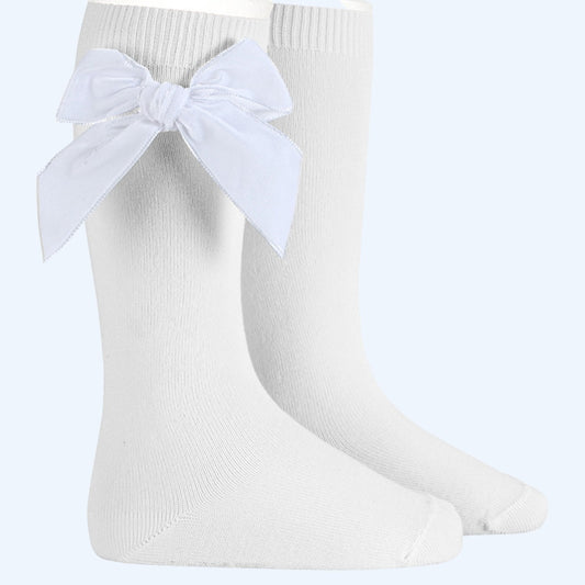 Condor velvet white socks