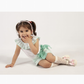 VE-24-37 Mint Candy Stripe Blouse & Shorts set
