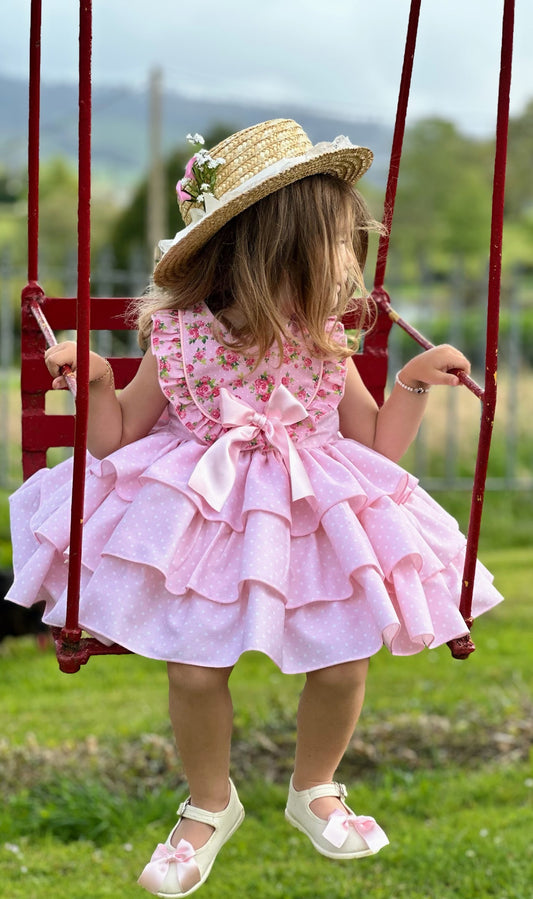 VE25-25 Pink Polka Dot Puffball