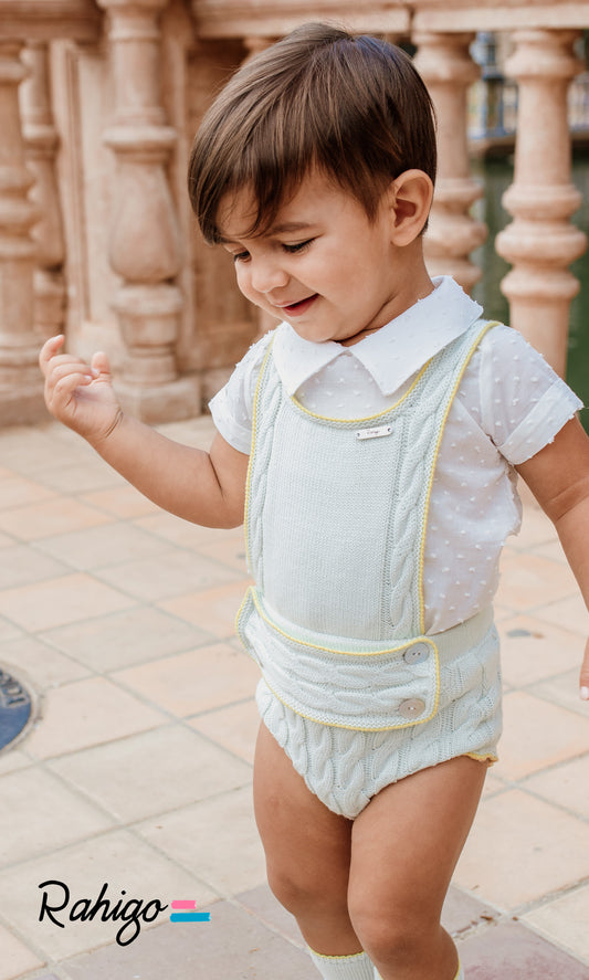 24181 Mint & Yellow romper & shirt