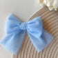 Blue Tulle Hair Bow