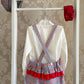 Houndstooth Shorts Pinafore & Blouse