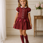 Burgundy School Dress