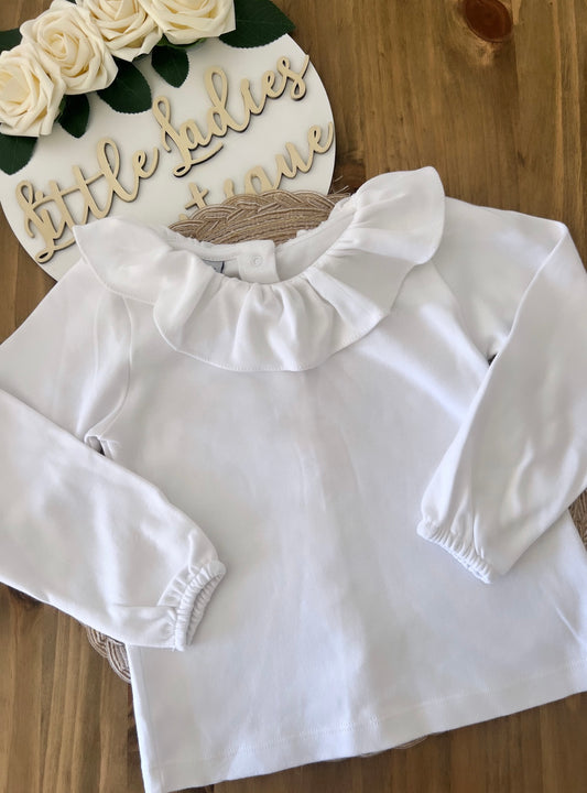Babidu frilly collar top