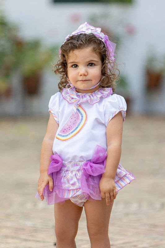Purple Sandia Bloomer & Blouse Set