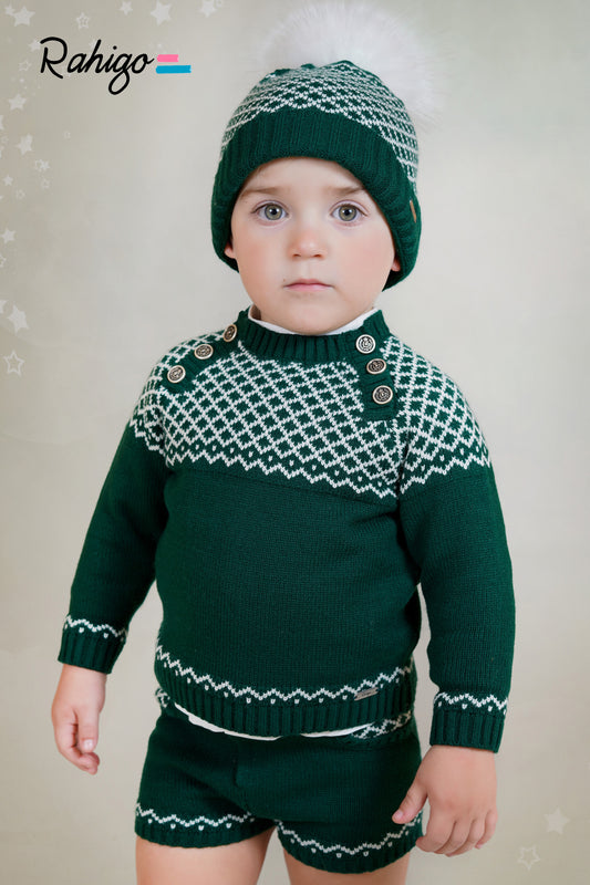 Bottle Green boys two piece set 3m-3y