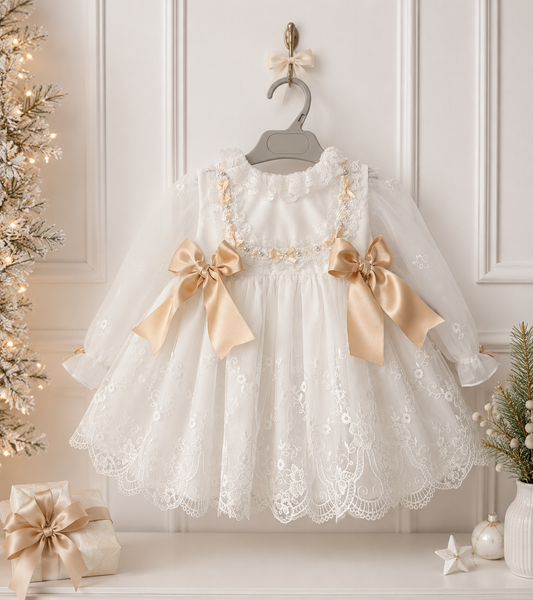 Sonata Cream Lace Dress & headpiece