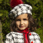 Houndstooth beret