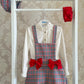 Houndstooth Shorts Pinafore & Blouse