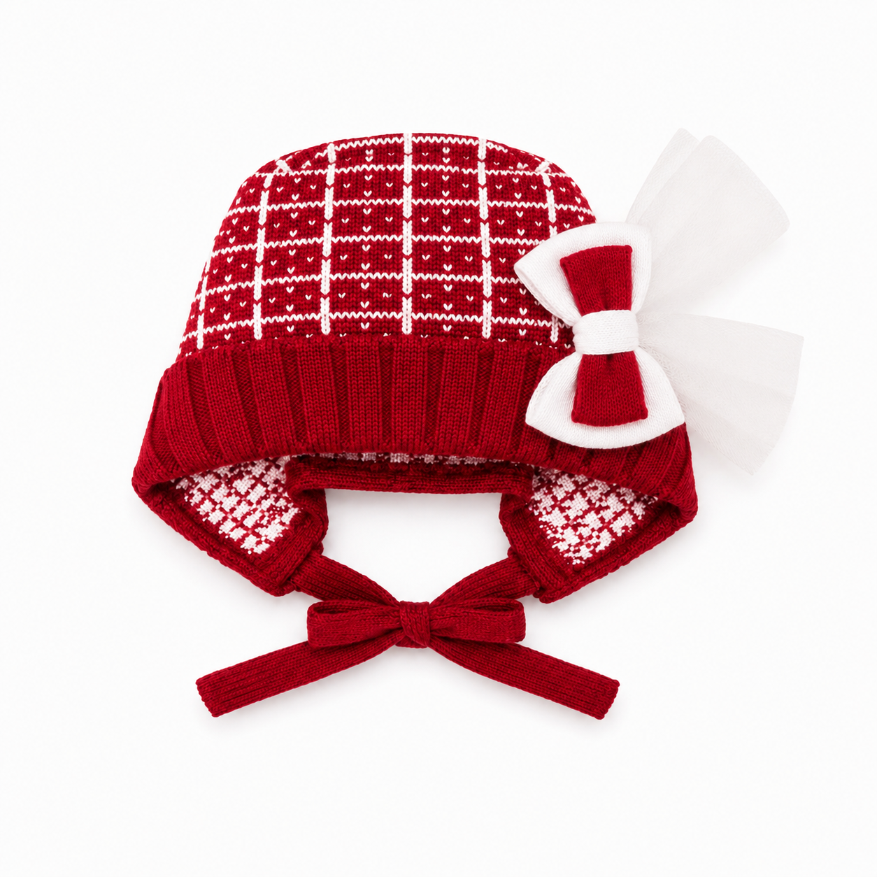 Rahigo Red & White Bonnet