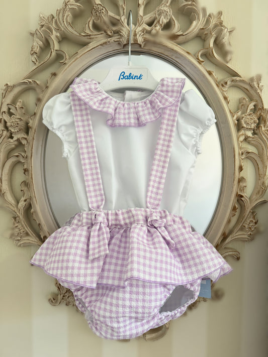 Lilac Romper & Blouse Set