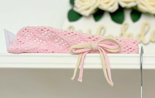 24144 Baby pink & cream headband