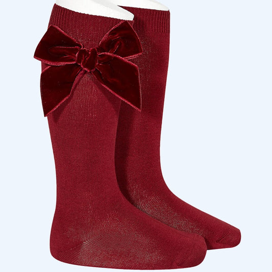 Condor velvet burgundy socks