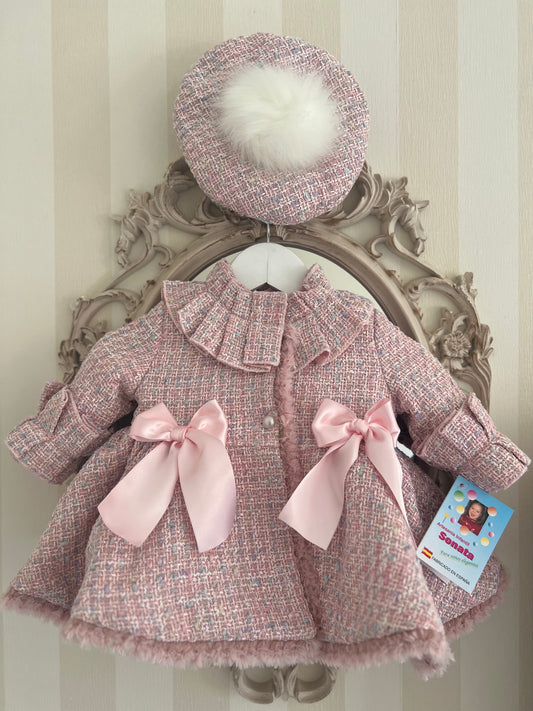IN23 Pink tweed coat