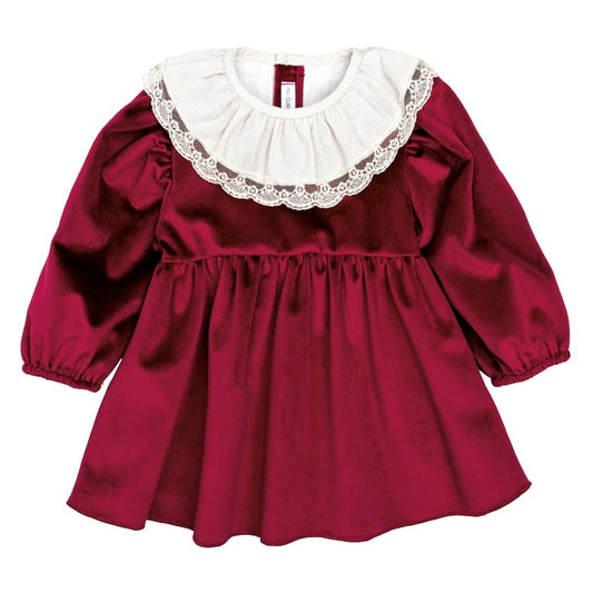 Castro Burgundy Dress 12m- 6y