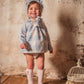 Pink & Blue Checked Dress & Bonnet set