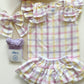 Rahigo Lilac Gingham Blouse & skorts (6m-48m)